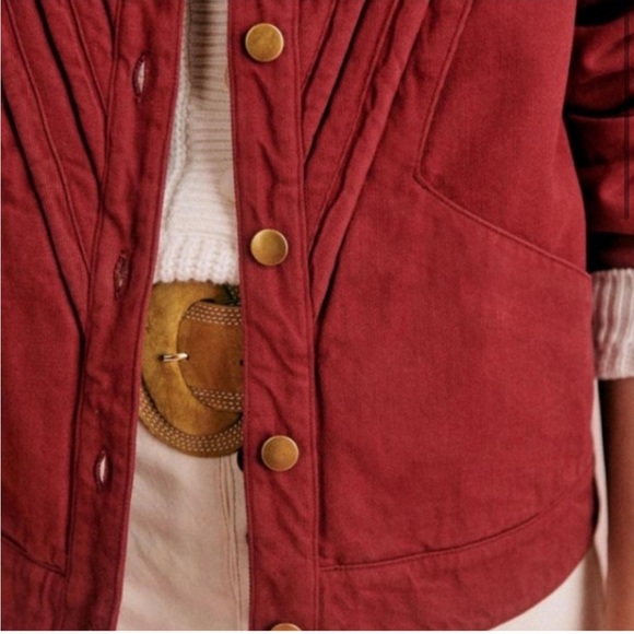 GUC Sézane Aaron Moto Denim Jacket, Size XS / 34 / 2 - Picture 3 of 4